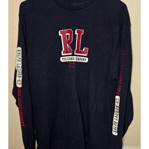 Vtg Ralph Lauren Polo Jeans Company Men's Long Sleeve Logoed T-Shirt Size Large